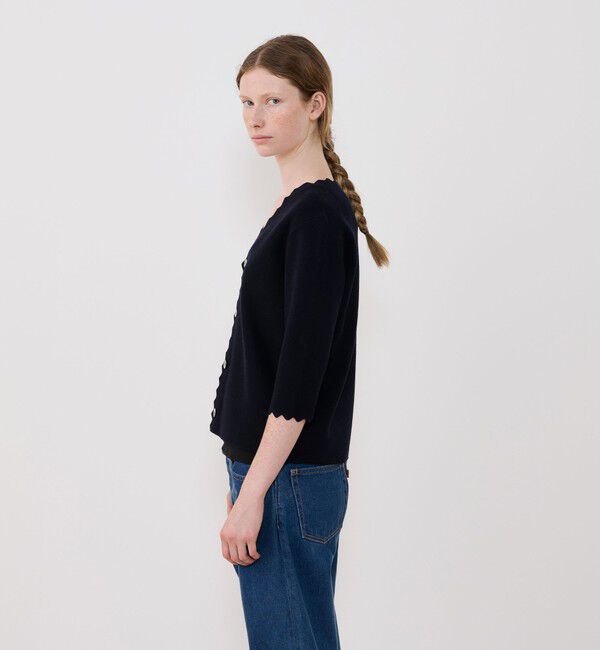 GALERIE VIE「ウーステッドミラノリブ Vネックカーディガン」|カーディガン|