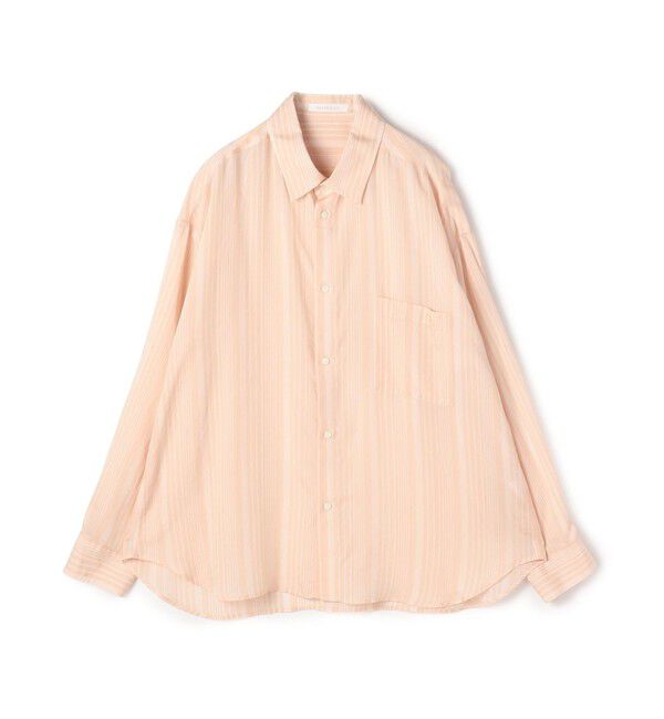 GALERIE VIE「セルロースシルクブロード メンズライクシャツ」|シャツ・ブラウス|32 ピンク系