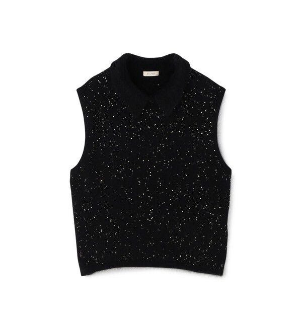 DES PRES「フォックスカシミヤ スリーブレスプルオーバー」|ニット・セーター|18 ブラック系