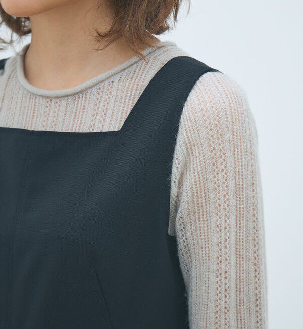 MACPHEE「ウールヘビーメッシュ サロペット」|オールインワン|