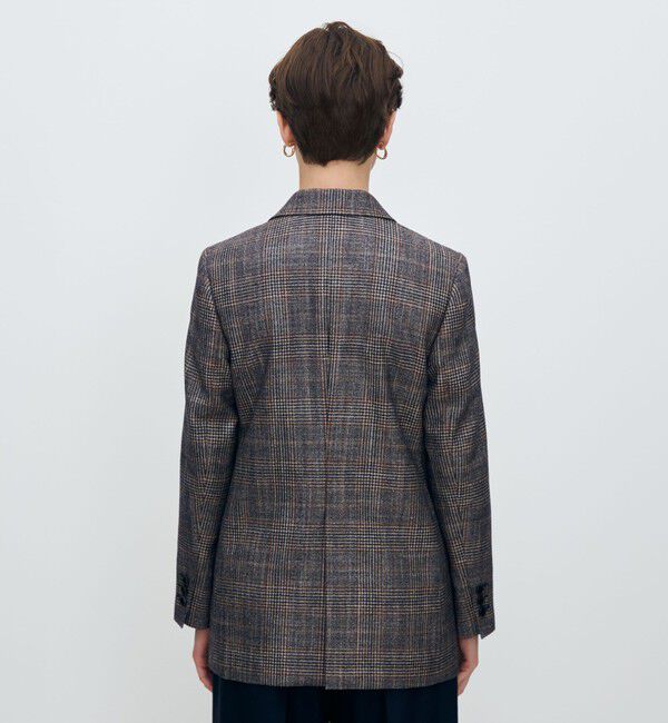 TOMORROWLAND collection「SILK AIR GLEN CHECK ダブルブレストジャケット」|テーラードジャケット|
