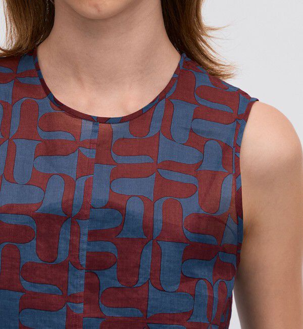 BACCA「コットンオーガンジープリント ロングワンピース」|ワンピース|