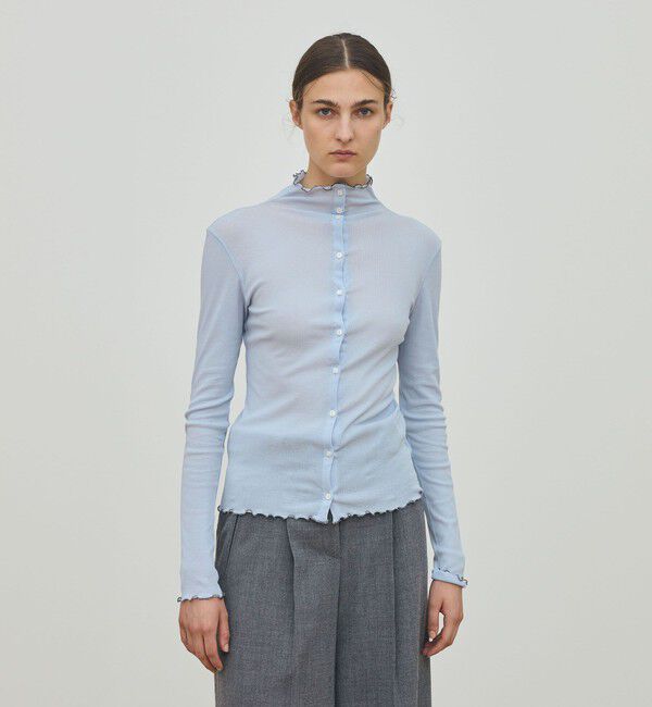 DES PRES「コットンジャージー ビルドネックカーディガン」|カーディガン|