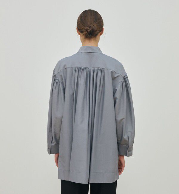 DES PRES「コットンシルクポプリン チュニックシャツ」|シャツ・ブラウス|