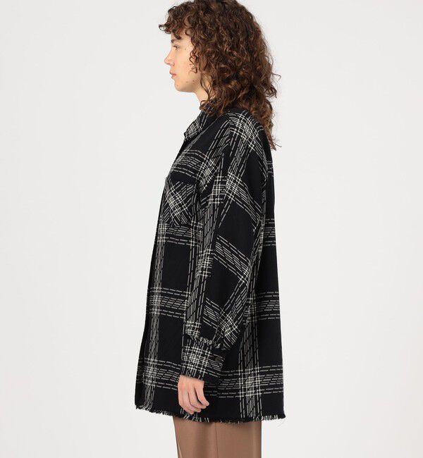 DES PRES「 ハイツイストウールチェック スタンドカラーコート」|その他|