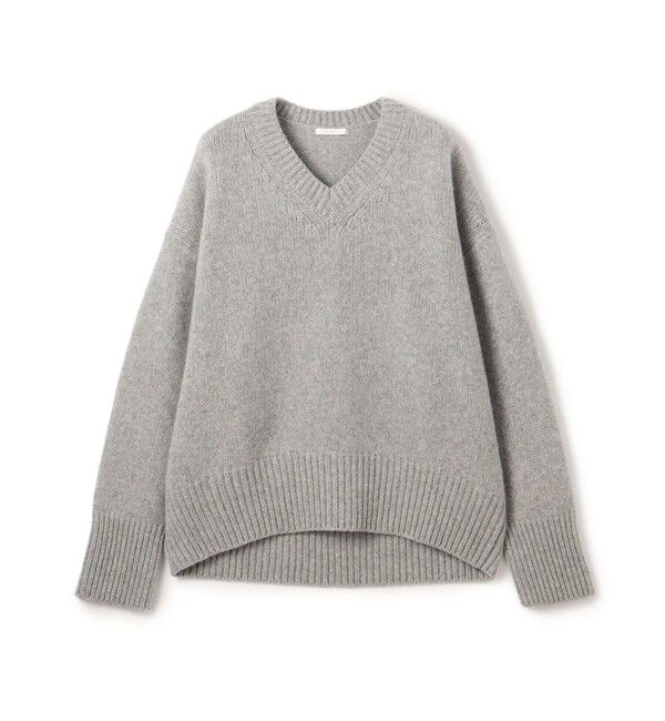 GALERIE VIE「ファインウール Vネックプルオーバー」|ニット・セーター|15 グレー