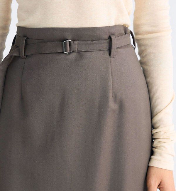 Edition「Super160's ウールツイル Iラインスカート」|スカート|