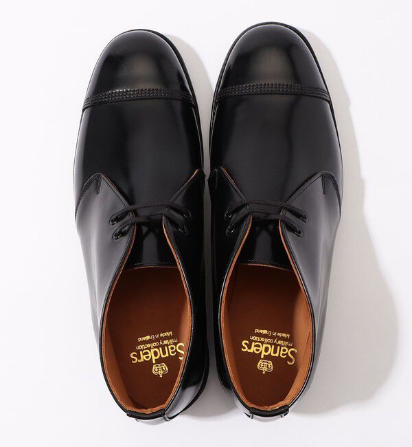 TOMORROWLAND GOODS「SANDERS ポリッシュドレザー チャッカブーツ 2676B」|ショートブーツ|