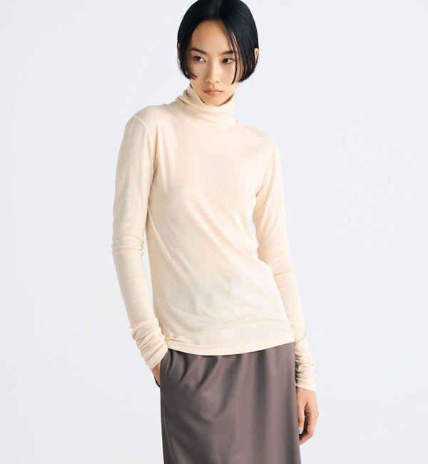 Edition「コットンシルクフライス タートルネックトップ」|Tシャツ・カットソー|