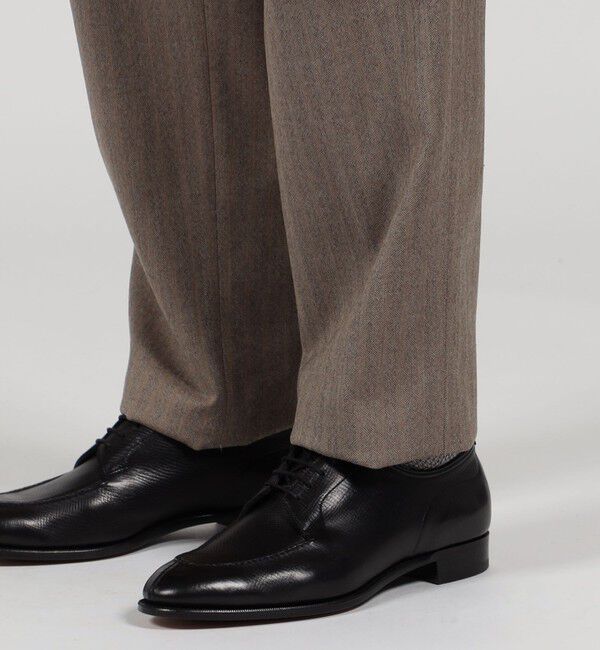 TOMORROWLAND MENS「ウールヘリンボーン 1プリーツスラックス」|スラックス|