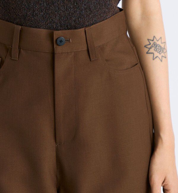 Edition「ウールポリエステルドスキン フレアパンツ」|その他|