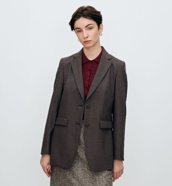 TOMORROWLAND collection「シングルトラックストライプ 2Bテーラードジャケット」|テーラードジャケット|