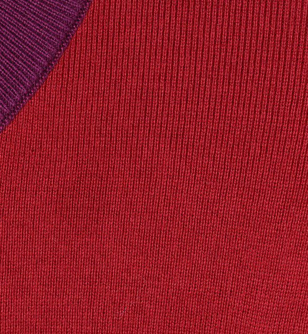 CABaN「コットンカシミヤ バイカラークルーネックカーディガン」|カーディガン|