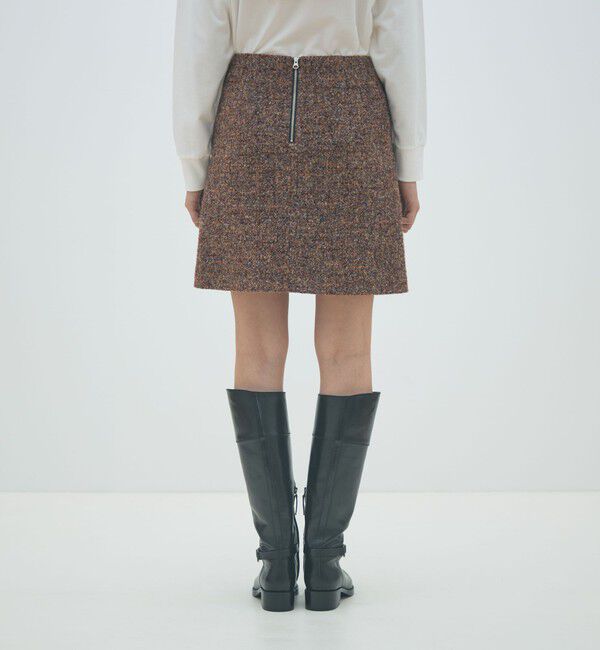 MACPHEE「スライバージャージー ミニスカート」|台形|