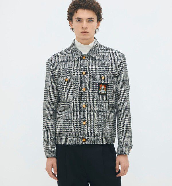 CABaN「グレンチェックジャカード ブルゾン」|ブルゾン・スタジャン|