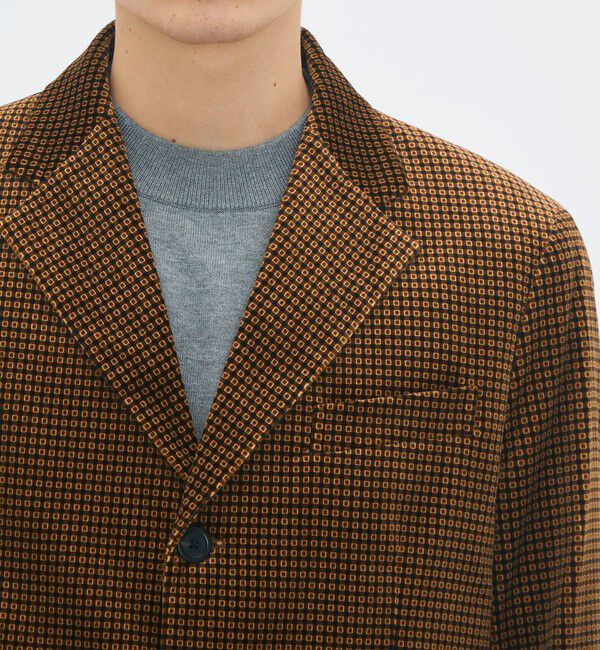 CABaN「コットンベルベット Pixelプリント3Bジャケット」|テーラードジャケット|