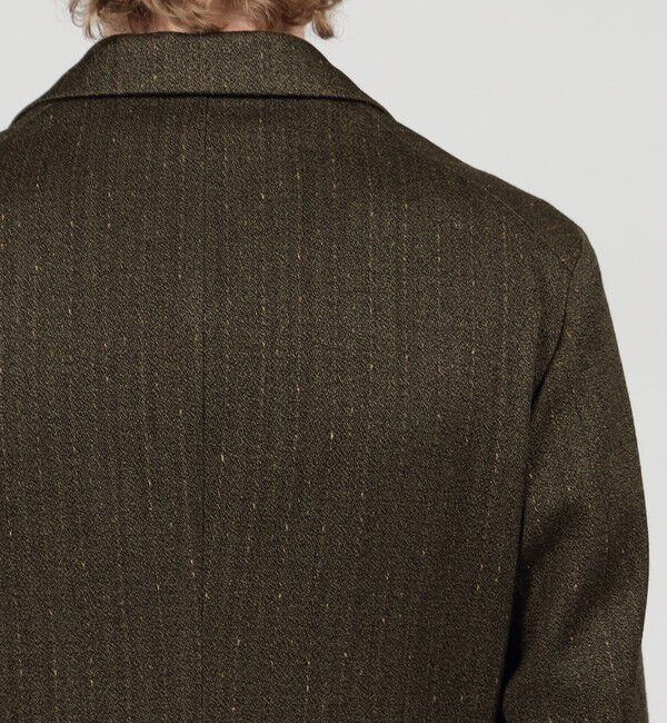 TOMORROWLAND MENS「ウールアクリルナイロンストライプ ダブルブレステッド6Bジャケット」|テーラードジャケット|