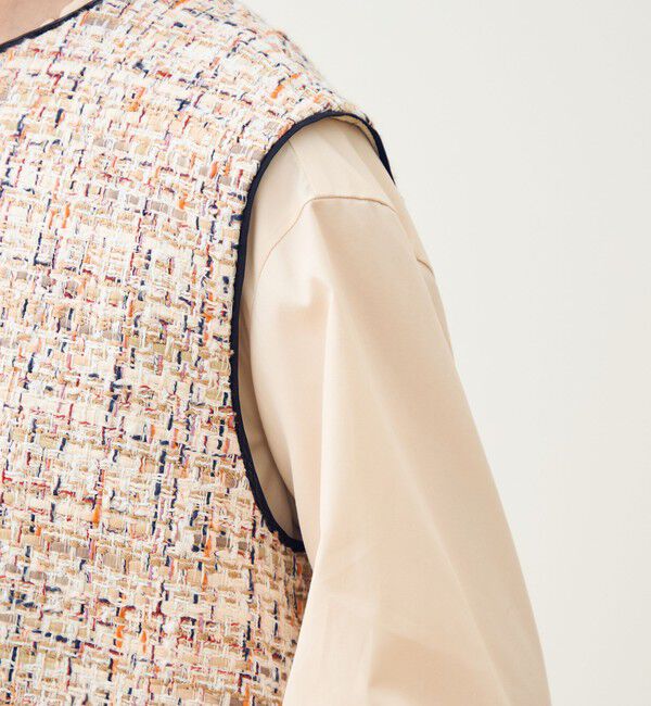 TOMORROWLAND collection「ホロウファンシーツイード トリミングジレ」|ベスト・ジレ|