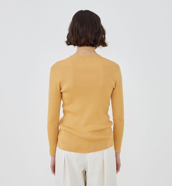 GALERIE VIE「ギザコットンリブ クルーネックプルオーバー」|ニット・セーター|