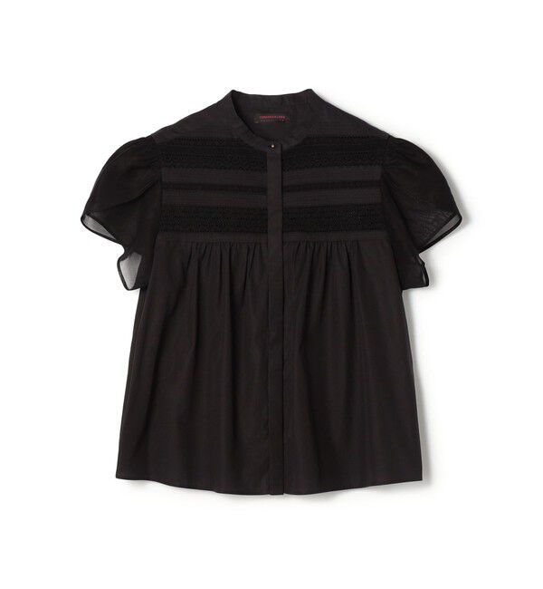 TOMORROWLAND collection「コットンコンビネーション ペタルスリーブブラウス」|シャツ・ブラウス|19 ブラック