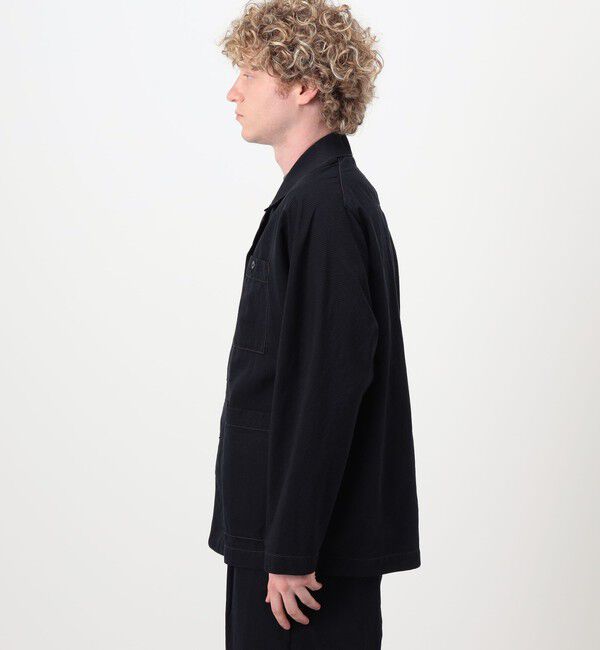 TOMORROWLAND MENS「コットンリネンキュプラ ドルマンスリーブ カバーオールジャケット」|ブルゾン・スタジャン|