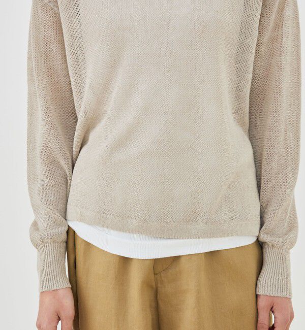 GALERIE VIE「リネンコード クルーネックプルオーバー」|ニット・セーター|