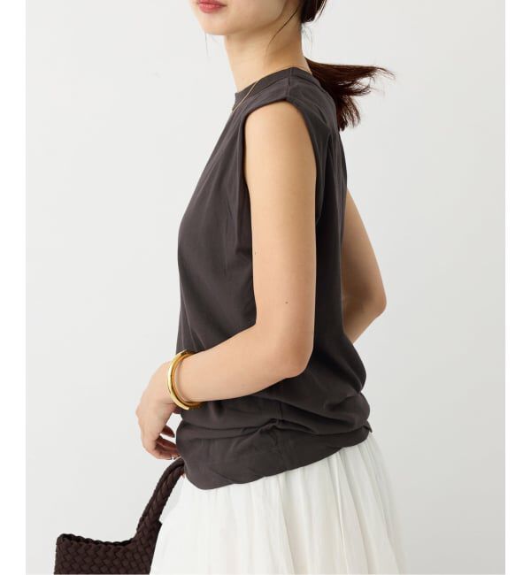 IENA「《追加》ATON/エイトン FRESCA SINGLE JERSEY ノースリーブ」|Tシャツ・カットソー|