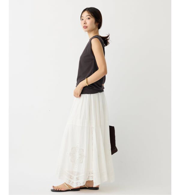 IENA「《追加》ATON/エイトン FRESCA SINGLE JERSEY ノースリーブ」|Tシャツ・カットソー|