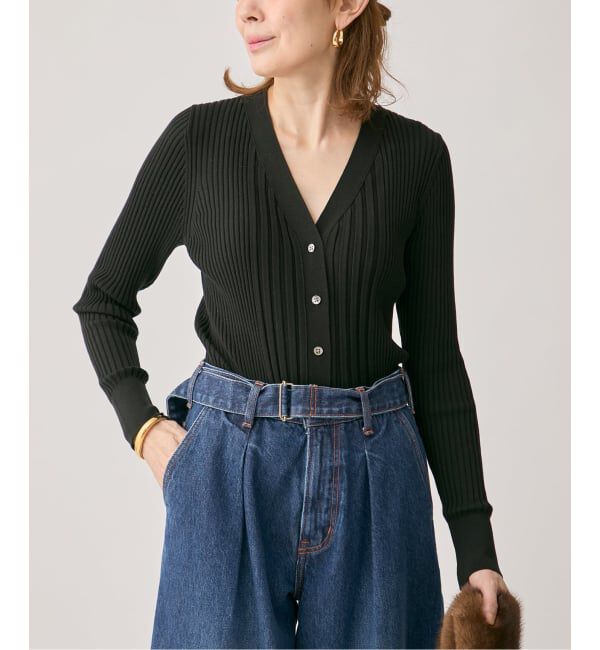 VERMEIL par iena「SLOWOOL Vネック カーディガン」|カーディガン|