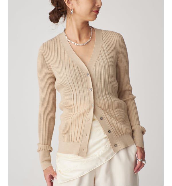 VERMEIL par iena「SLOWOOL Vネック カーディガン」|カーディガン|