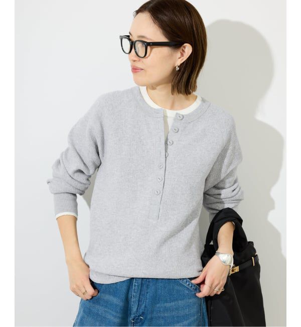 SLOBE IENA「《WEB限定カラー有り/追加》Wフェイスジャージヘンリープルオーバー」|Tシャツ・カットソー|