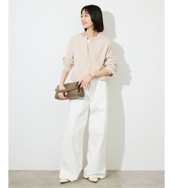 SLOBE IENA「《WEB限定カラー有り/追加》Wフェイスジャージヘンリープルオーバー」|Tシャツ・カットソー|