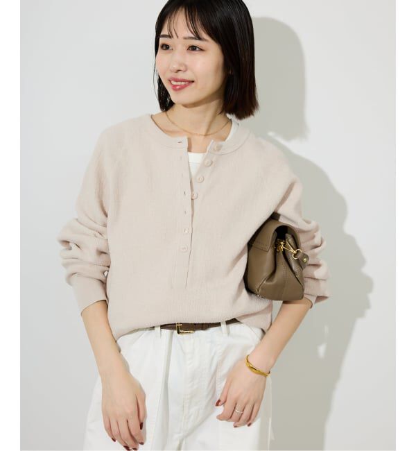 SLOBE IENA「《WEB限定カラー有り/追加》Wフェイスジャージヘンリープルオーバー」|Tシャツ・カットソー|