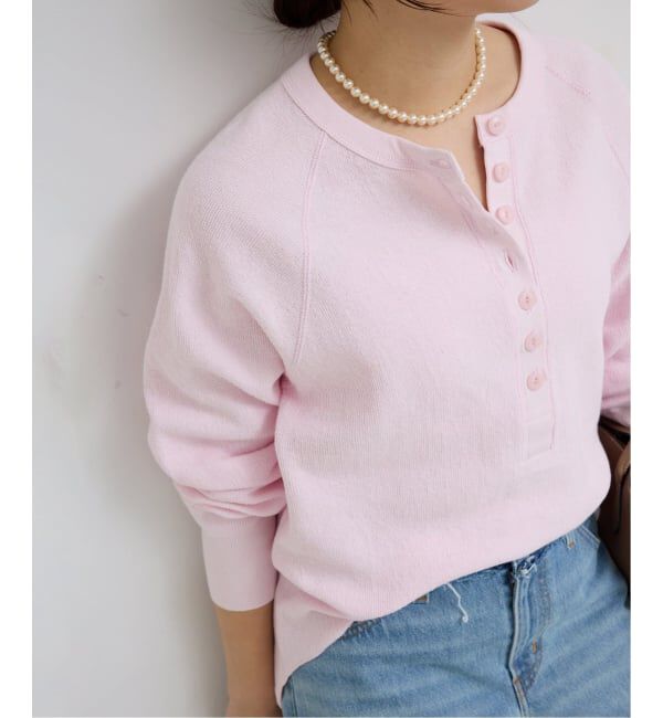 SLOBE IENA「《WEB限定カラー有り/追加》Wフェイスジャージヘンリープルオーバー」|Tシャツ・カットソー|