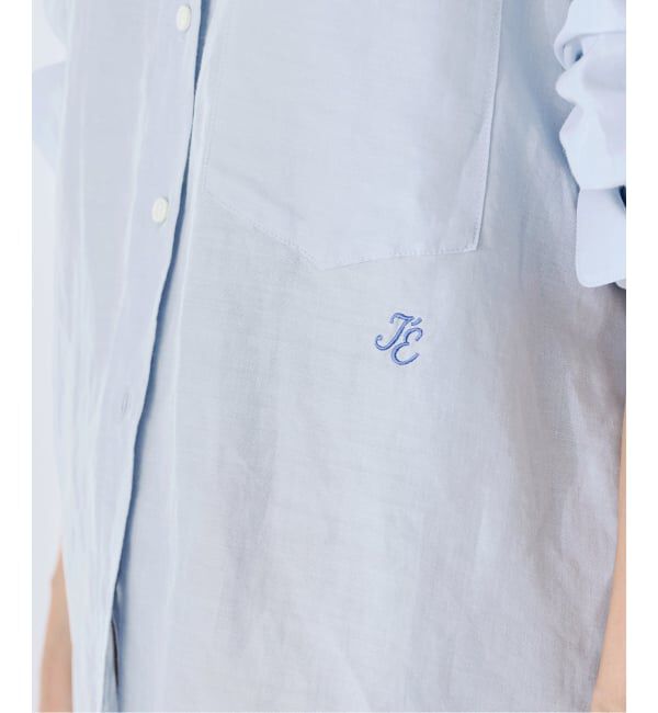 IENA「《一部カラーWEB限定》ラミーリヨセルバンドカラーシャツ」|シャツ・ブラウス|