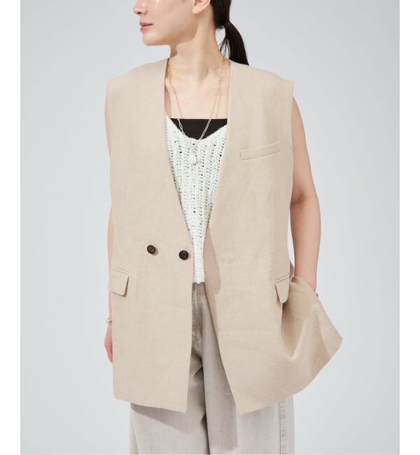 VERMEIL par iena「Clean Linen ベスト」|その他|