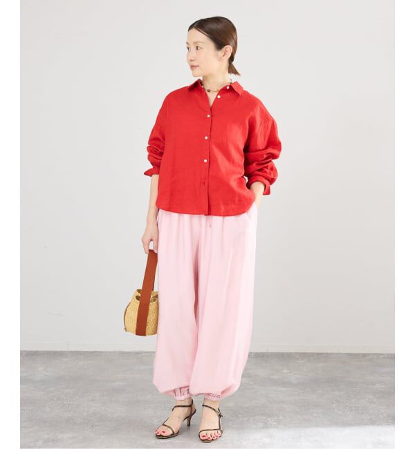 IENA「リネンワイドショートシャツ」|シャツ・ブラウス|