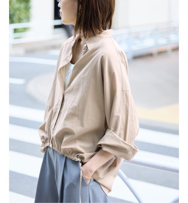 SLOBE IENA「ドロストシャツ」|シャツ・ブラウス|ベージュ