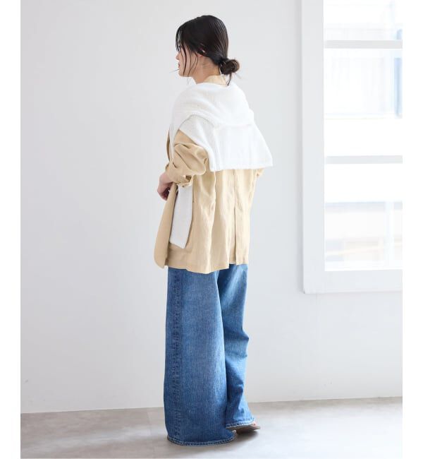 IENA「《追加》ウォッシャブル ソフトリネン リラックスジャケット」|テーラードジャケット|