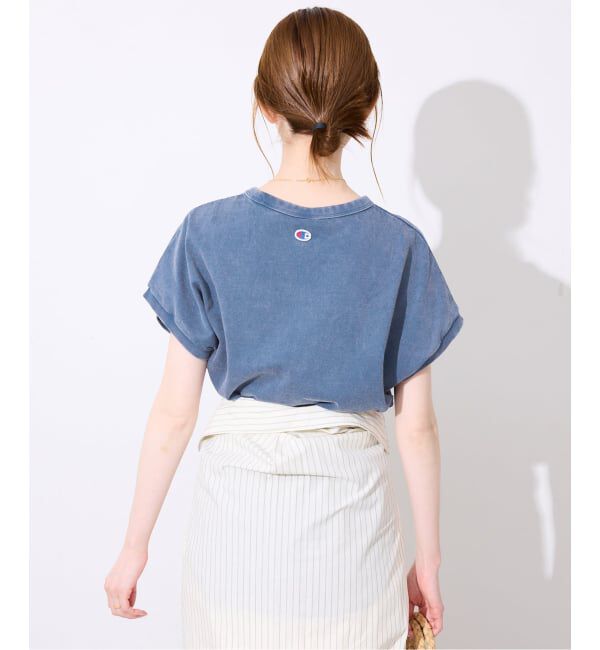 SLOBE IENA「《予約》Champion/チャンピオン SLOBE別注 フレンチスリーブロゴTシャツ」|Tシャツ・カットソー|