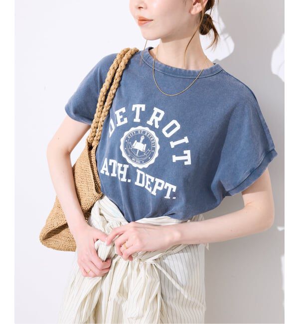 SLOBE IENA「《予約》Champion/チャンピオン SLOBE別注 フレンチスリーブロゴTシャツ」|Tシャツ・カットソー|