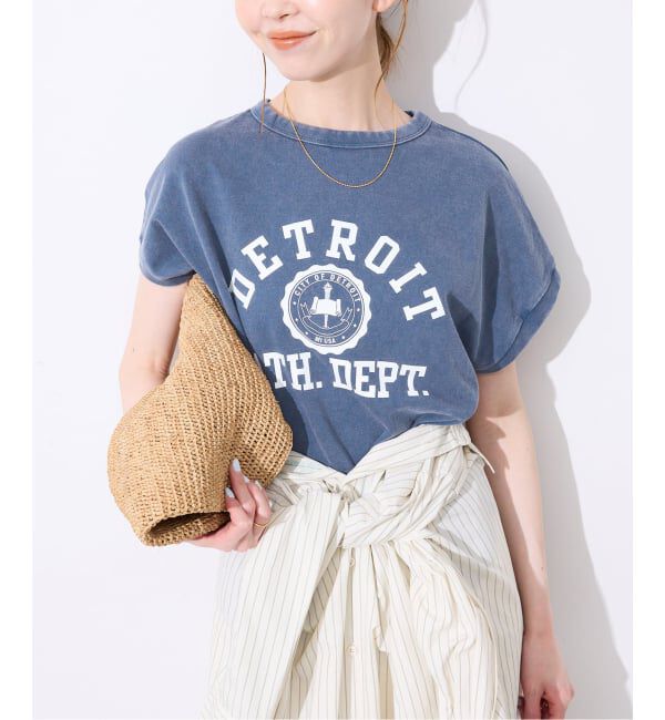 SLOBE IENA「《予約》Champion/チャンピオン SLOBE別注 フレンチスリーブロゴTシャツ」|Tシャツ・カットソー|