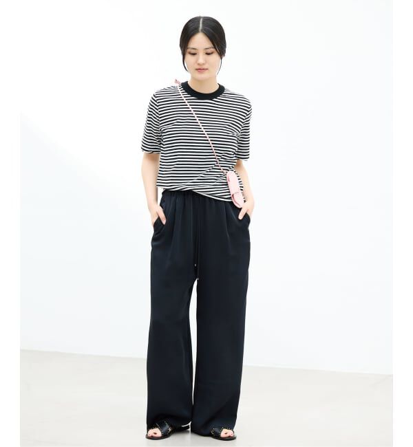 IENA「《予約》ATON/エイトン FRESCA SINGLE JERSEY SS EX Tシャツ」|Tシャツ・カットソー|