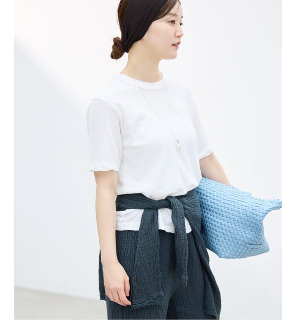 IENA「《予約》ATON/エイトン FRESCA SINGLE JERSEY SS EX Tシャツ」|Tシャツ・カットソー|