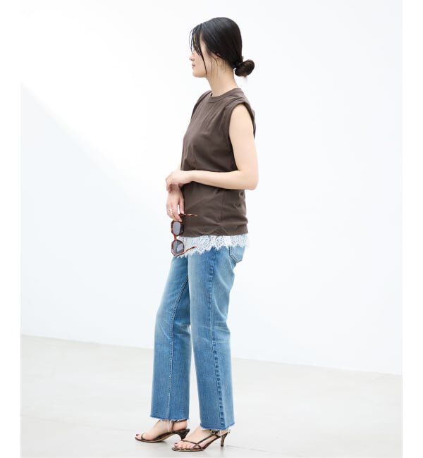 IENA「《予約》ATON/エイトン FRESCA SINGLEJERSEY NS ノースリーブ」|Tシャツ・カットソー|