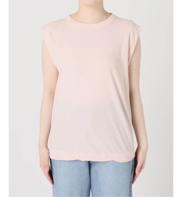 IENA「《予約》ATON/エイトン FRESCA SINGLEJERSEY NS ノースリーブ」|Tシャツ・カットソー|