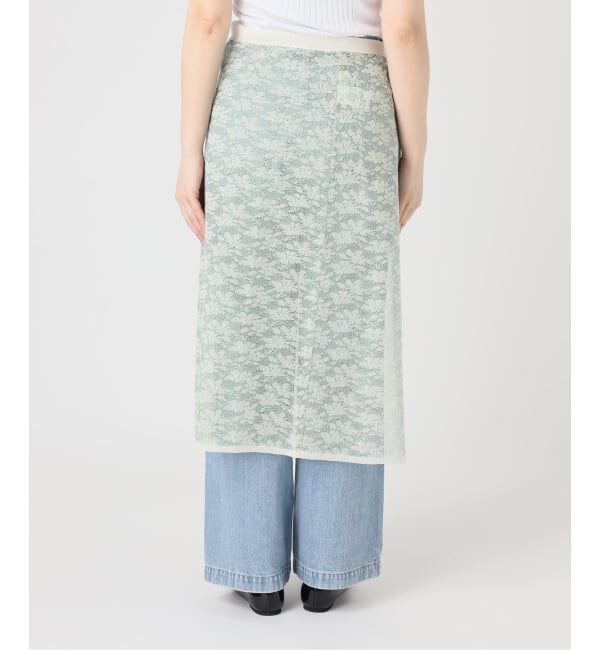 IENA「《予約/一部店舗限定》フラワージャガード ラップスカート」|スカート|