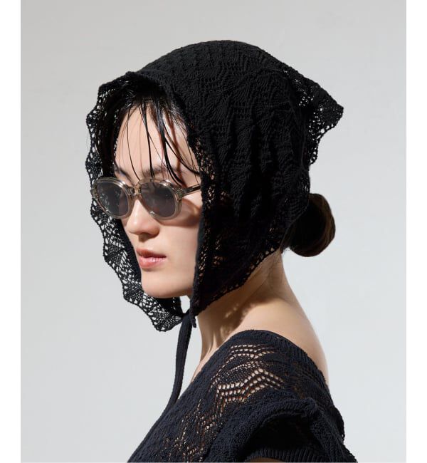 IENA「《予約/一部店舗限定》クロシェニット バンダナ」|バンダナ・スカーフ|