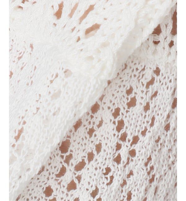 IENA「《予約/一部店舗限定》クロシェニット ミックスショートカーディガン」|カーディガン|