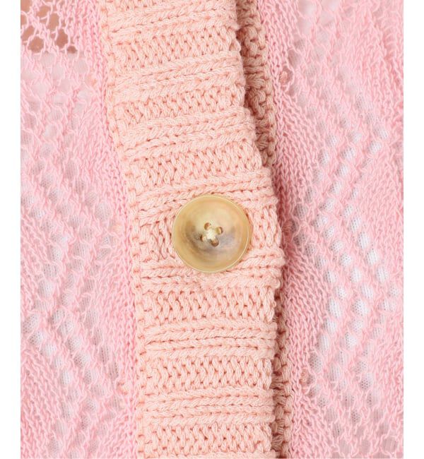 IENA「《予約/一部店舗限定》クロシェニット ミックスショートカーディガン」|カーディガン|